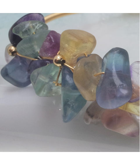 Fluorite openging crystal bracelet