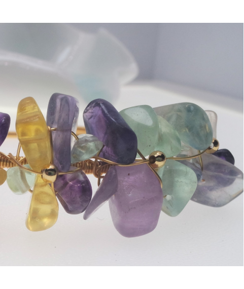 Fluorite openging crystal bracelet