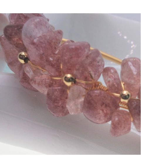 Flower openging crystal bracelet